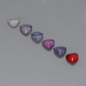 1,80 ct natürliche mehrfarbiger Saphir-Edelsteine, Trillion, VVS-VS