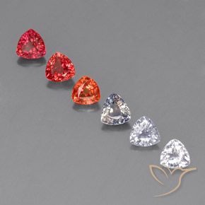 1,97 ct natürliche mehrfarbiger Saphir-Edelsteine, Trillion, VVS-VS