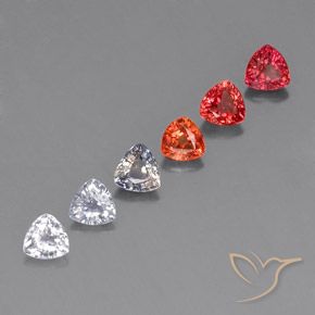 1,97 ct natürliche mehrfarbiger Saphir-Edelsteine, Trillion, VVS-VS