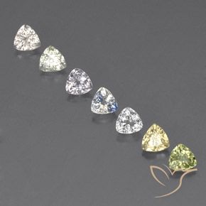 2,39 ct natürliche mehrfarbiger Saphir-Edelsteine, Trillion, VVS-VS