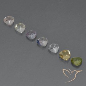 2,39 ct natürliche mehrfarbiger Saphir-Edelsteine, Trillion, VVS-VS