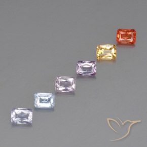 1.87 ct natürliche Mehrfarbig Saphir-Edelsteine, Oktagonschliff, VS