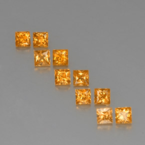 1,99 ct natürliche orangefarbener Saphir-Edelsteine, Quadrat, VVS-VS