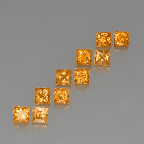 1,99 ct natürliche orangefarbener Saphir-Edelsteine, Quadrat, VVS-VS