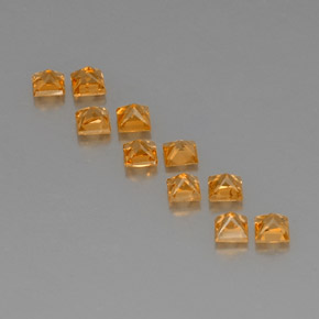 1,99 ct natürliche orangefarbener Saphir-Edelsteine, Quadrat, VVS-VS