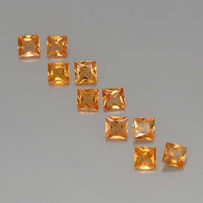 1,76 ct natürliche orangefarbener Saphir-Edelsteine, Quadrat, VVS-VS