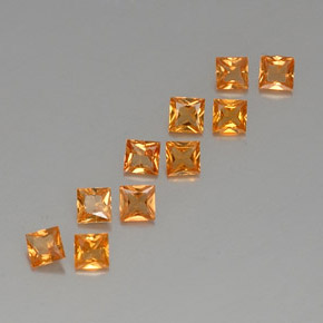 1,76 ct natürliche orangefarbener Saphir-Edelsteine, Quadrat, VVS-VS