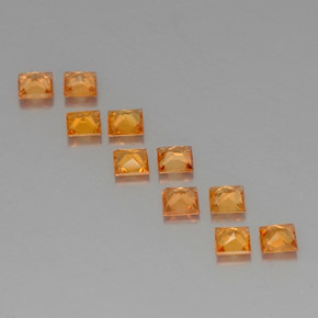 1,76 ct natürliche orangefarbener Saphir-Edelsteine, Quadrat, VVS-VS