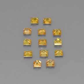  ct natürliche gelber Saphir-Edelsteine, Quadrat, VVS-VS