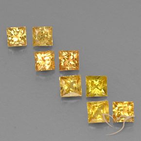 2.02ctw Natürlicher Golden Saphir, Quadrat, VS