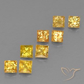 2.02 ct natürliche Golden Saphir-Edelsteine, Quadrat, VS