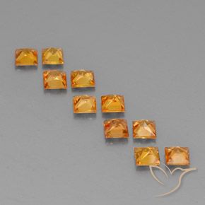 1,96 ct natürliche orangefarbener Saphir-Edelsteine, Quadrat, VVS-VS