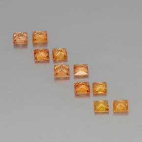 1,52 ct natürliche orangefarbener Saphir-Edelsteine, Quadrat, VVS-VS
