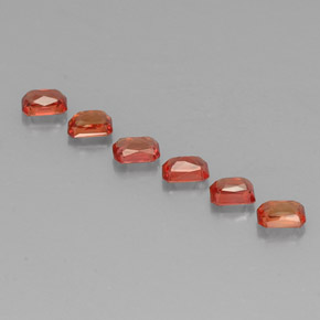 1,71 ct natürliche orangefarbener Saphir-Edelsteine, Smaragdschliff, VS