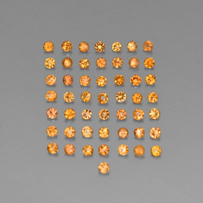  ct natürliche orangefarbener Saphir-Edelsteine, Rundschliff, VVS-VS