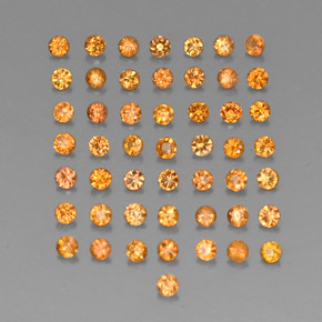  ct natürliche orangefarbener Saphir-Edelsteine, Rundschliff, VVS-VS