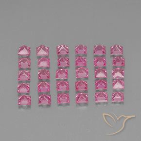 5.26 ct natürliche Königslila Rosa Saphir-Edelsteine, Quadrat, VVS-VS
