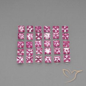 4.49 ct natürliche Mittelrosa Saphir-Edelsteine, Quadrat, VVS-VS