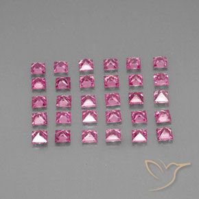 4.49 ct natürliche Mittelrosa Saphir-Edelsteine, Quadrat, VVS-VS