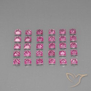 4.85 ct natürliche tiefrosa Saphir-Edelsteine, Quadrat, VVS-VS