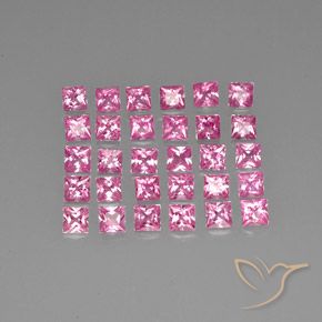 5.67 ct natürliche Königslila Rosa Saphir-Edelsteine, Quadrat, VVS-VS