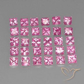 5.67 ct natürliche Königslila Rosa Saphir-Edelsteine, Quadrat, VVS-VS