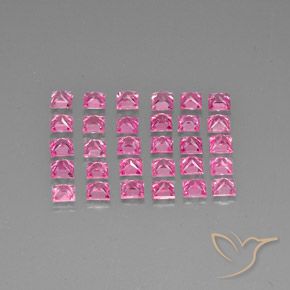 5.67 ct natürliche Königslila Rosa Saphir-Edelsteine, Quadrat, VVS-VS