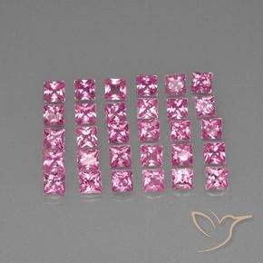 5.70 ct natürliche Mittelrosa Saphir-Edelsteine, Quadrat, VVS-VS