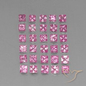 4.68 ct natürliche Intensives Rosa Saphir-Edelsteine, Quadrat, VVS-VS