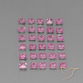 4.68 ct natürliche Intensives Rosa Saphir-Edelsteine, Quadrat, VVS-VS