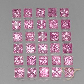 5.34 ct natürliche Mittelrosa Saphir-Edelsteine, Quadrat, VVS-VS