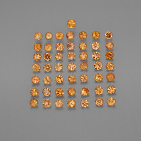  ct natürliche orangefarbener Saphir-Edelsteine, Rundschliff, VS