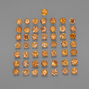  ct natürliche orangefarbener Saphir-Edelsteine, Rundschliff, VS