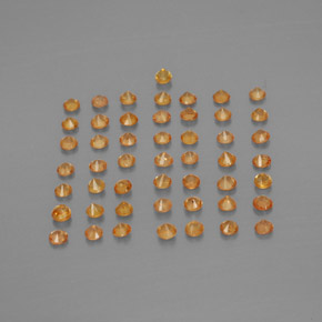  ct natürliche orangefarbener Saphir-Edelsteine, Rundschliff, VS