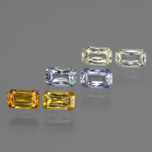 1,98 ct natürliche mehrfarbiger Saphir-Edelsteine, Smaragdschliff, VS