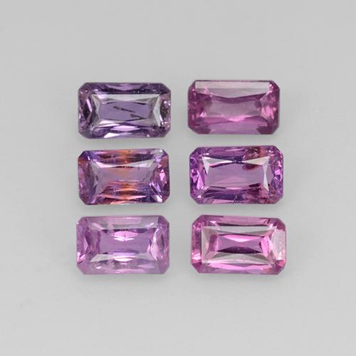 2,16 ct natürliche mehrfarbiger Saphir-Edelsteine, Smaragdschliff, VS