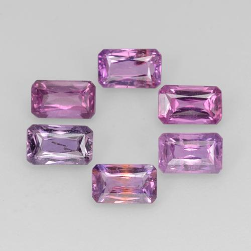 2,16 ct natürliche mehrfarbiger Saphir-Edelsteine, Smaragdschliff, VS