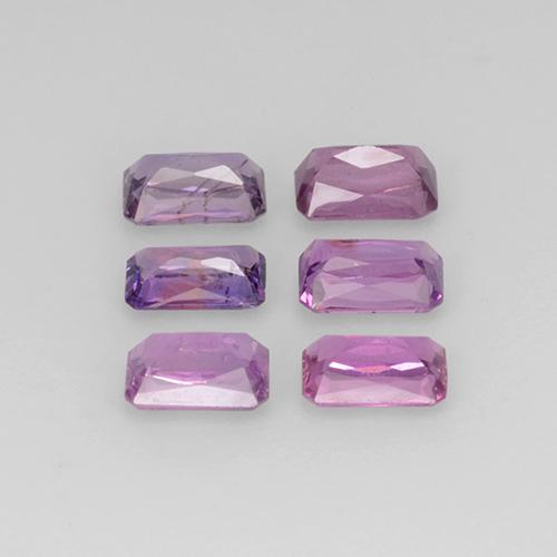 2,16 ct natürliche mehrfarbiger Saphir-Edelsteine, Smaragdschliff, VS