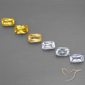 2,05 ct natürliche mehrfarbiger Saphir-Edelsteine, Smaragdschliff, VS