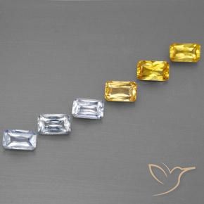2,05 ct natürliche mehrfarbiger Saphir-Edelsteine, Smaragdschliff, VS