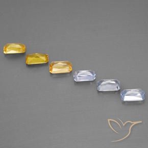 2,05 ct natürliche mehrfarbiger Saphir-Edelsteine, Smaragdschliff, VS