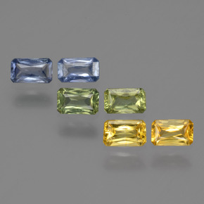 2,06 ct natürliche mehrfarbiger Saphir-Edelsteine, Smaragdschliff, VS