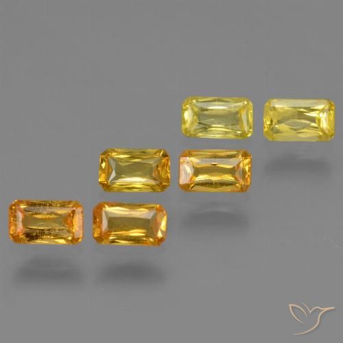 1,86 ct natürliche gelber Saphir-Edelsteine, Smaragdschliff, VS
