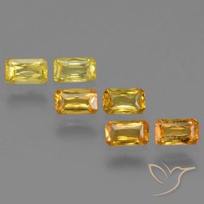 1,86 ct natürliche gelber Saphir-Edelsteine, Smaragdschliff, VS