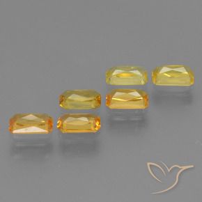 1,86 ct natürliche gelber Saphir-Edelsteine, Smaragdschliff, VS