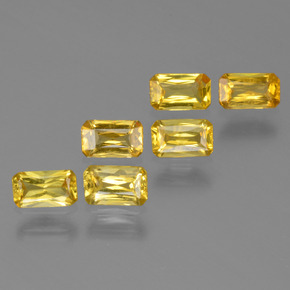  ct natürliche Gold Saphir-Edelsteine, Smaragdschliff, VS
