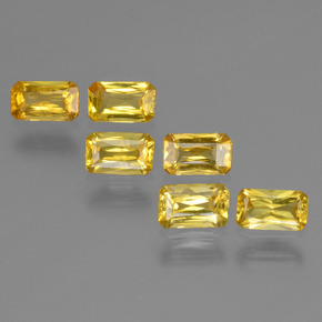  ct natürliche Gold Saphir-Edelsteine, Smaragdschliff, VS