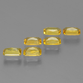  ct natürliche Gold Saphir-Edelsteine, Smaragdschliff, VS