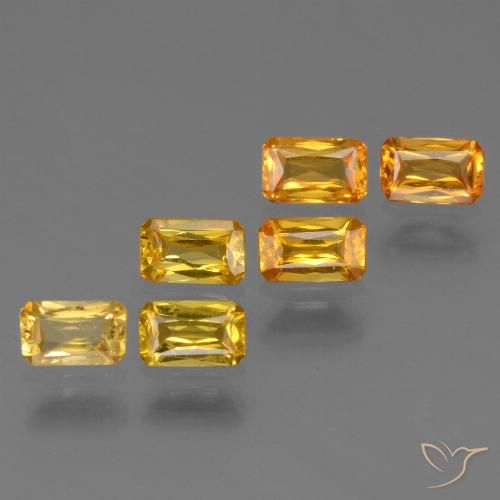 1,95 ct natürliche gelber Saphir-Edelsteine, Smaragdschliff, VS