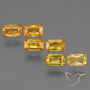 1,95 ct natürliche gelber Saphir-Edelsteine, Smaragdschliff, VS